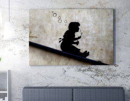 Wallity Lienzo Decorativo Banksy WY125 (70 x 100 cm)